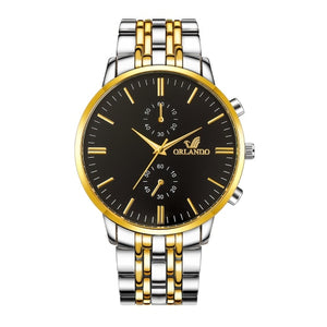 Ouvrir l&#39;image dans le diaporama, Mens Watches Top Brand Luxury Orlando Clock Stainless Steel
